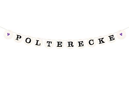 renna deluxe POLTERECKE Girlande für den Vorabend der Hochzeit Vintage Hochzeitsgirlande für Hochzeits-Deko (Lila) | Handmade in Deutschland von renna deluxe