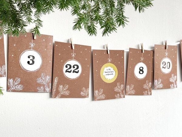 renna deluxe RUBBEL Adventskalender, DIY zum Rubbeln, GOLD, Bastelset 97 Teile | Gutschein-Kalender im Kraftpapier Look renna deluxe RUBBEL Adventskalender, DIY zum Rubbeln, GOLD, Bastelset 97 Teile | Gutschein-Kalender im Kraftpapier Look von renna deluxe