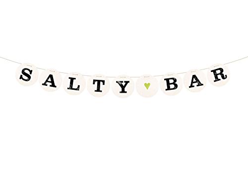 renna deluxe Salty BAR Girlande für die Hochzeit Hochzeitsgirlande Dekoration Hochzeitsdeko Buffett Deko (Grün) | Handmade in Deutschland von renna deluxe