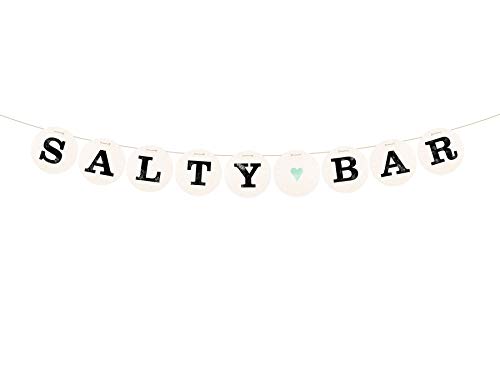 renna deluxe Salty BAR Girlande für die Hochzeit Hochzeitsgirlande Dekoration Hochzeitsdeko Buffett Deko (Mint) | Handmade in Deutschland von renna deluxe