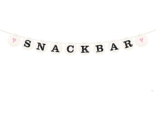 renna deluxe SNACKBAR Girlande für die Hochzeit Hochzeitsgirlande Dekoration Hochzeitsdeko Sweettable Saltybar Donutwall (Rosa) | Handmade in Deutschland von renna deluxe