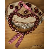 Großes Kastanienherz | Dekoration Herbst Weihnachten Hochzeit Wohnung Tür von renslOeDesign