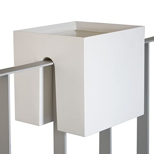 Geländer-Pflanzgefäß, weiß - (st.w.19.w) von rephorm