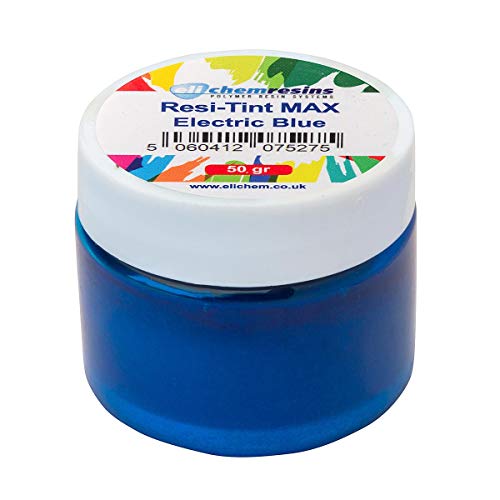 resi-TINT MAX PEARL 50 gr, Farbpaste, Epoxidharzfarbe, Resinfarbe, hochpigmentierte Farbe (Electric Blue) von resi-TINT MAX