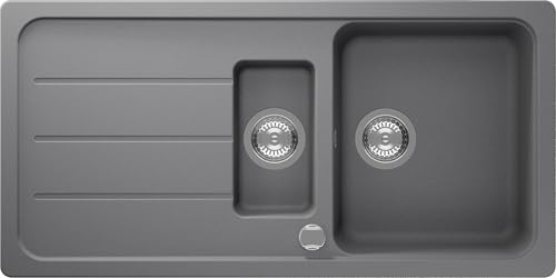Respekta Austin Massivgranit Spüle 100 x 50 / Hitzebeständig/Abgeschrägte Abtropffläche/Einbau-und Unterbaumontage / 1,5 Becken/für Unterschränke ab 60 cm Breite/Grau Respekta Austin Massivgranit Spüle 100 x 50 / Hitzebeständig/Abgeschrägte Abtropffläche/Einbau-und Unterbaumontage / 1,5 Becken/für Unterschränke ab 60 cm Breite/Grau von respekta