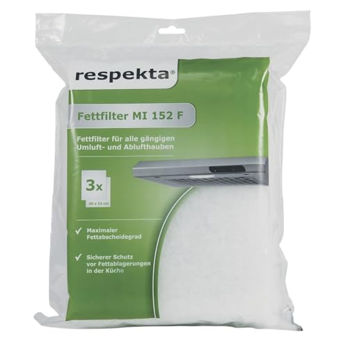 respekta Fettfiltermatte Fettfilter MI152F 3 Stück zuschneidbar 530x400mm Dunstabzugshaube Universell einsetzbar für DH 520 540 610 611 620 621 630 631 640 4178 4217 4221 4254 4679 respekta Fettfiltermatte Fettfilter MI152F 3 Stück zuschneidbar 530x400mm Dunstabzugshaube Universell einsetzbar für DH 520 540 610 611 620 621 630 631 640 4178 4217 4221 4254 4679 von respekta