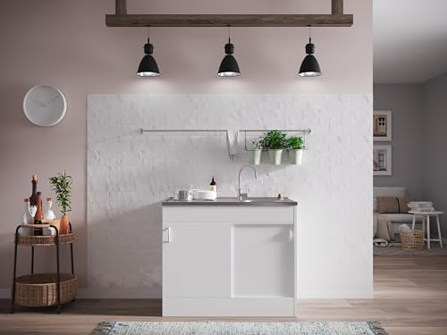 respekta Komplettspüle Spüle Unterschrank mit Schiebetüren 100 x 60 cm Weiß respekta Komplettspüle Spüle Unterschrank mit Schiebetüren 100 x 60 cm Weiß von respekta