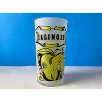 Illinois Frosted Souvenir Glas von retrOKC