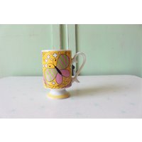 1960Er 1970Er Schmetterling Teetasse Kaffeebecher Retro-Hauswaren. Schmetterling. Blume. Funky. 60Er Jahre Küche. Kaffee. Tee. Trinken. Kitsch. Retro von retroandme