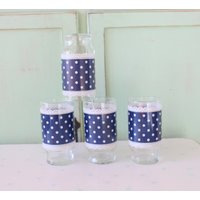 1970Er Jahre Atomic Polka Dot Gläser - Set Mit 4 Retro Küchengläsern 1970Er Jahre Atomic Polka Dot Gläser - Set Mit 4 Retro Küchengläsern von retroandme
