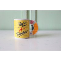 1980Er Jahre Vintage Lehrer Becher.. Feiern. Retro-Haushaltswaren. Kaffee. Tee. Wertschätzung Der Lehrer. Kitsch. Geschenk. Schule. Nummer Eins von retroandme