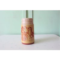 Katze Kätzchen 70Er Jahre Vintage Retro Thermos Dekor. Retro. Kitschig. Campy. Dienen. Essen. Mittagessen. Abendessen. Hauswaren. Küche von retroandme