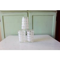 Retro 1970Er Jahre Atomic Saft Gläser Set...küche. Tolle Glaswaren. Abgefahren. Trinken. Dienen. Frühstück. Kitschig. Niedlich. Modell Weiß. Garten von retroandme
