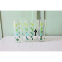Retro Atomic Polka Dot Gläser Set Groovy Kitchen Glassware von retroandme