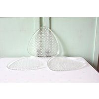 Vintage Atomic Glass Triangle Teller - Set Von 3 Retro Kitchen von retroandme