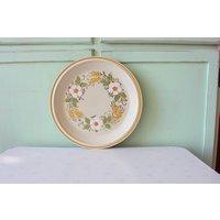 Vintage Blumen Daisy Japan Teller Retro-Hauswaren. Abendessen. Dienen. Kitsch. Zur Wohnungserwärmung. Steinzeug. Pie. Kochen. Ofensicher. Küche von retroandme