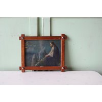 Vintage Holzrahmen Jesus Bild ...riesengroß. Kreuz. Jesus. Christlich. Retro. Kitschig. Boho. . Schrift. Gott. Religiös. Selten Vintage Holzrahmen Jesus Bild ...riesengroß. Kreuz. Jesus. Christlich. Retro. Kitschig. Boho. . Schrift. Gott. Religiös. Selten von retroandme
