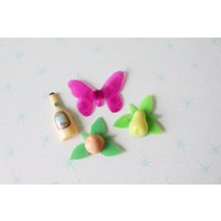 Vintage Obst Und Schmetterling Magnete Set.retro Haushaltswaren. Kitschig. Küche. Kühlschrank. Regenbogen. Birne. Apfel. Insekten. Ananas von retroandme