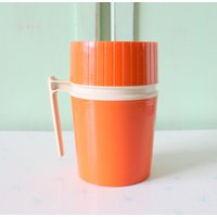 Vintage Thermoskanne in Orange Retro Atomic Kitchen Dekor von retroandme