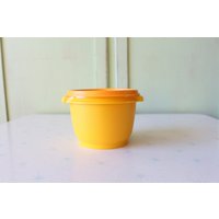 Vintage Tupperware Stapelbarer Retro Schüssel Kanister Behälter ... Gelb. Hell. 1970Er Jahre. 1960Er Kitschig. Servieren. Zucker. Reis. Kaffee von retroandme