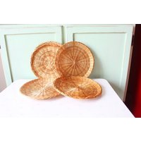 Vintage Korb Tellerhalter 4Er Set - 1970S Home Decor Vintage Korb Tellerhalter 4Er Set - 1970S Home Decor von retroandme