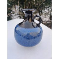 Blaue Jasba Vase, Westdeutsche Keramik, Vintage von retroflowerpower