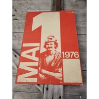 Ddr Poster 1. Mai, Arbeitertag Poster, Fdgb, Rudolf Grüttner, Seltenes Soviel Era Arbeiterkampfposter von retroflowerpower