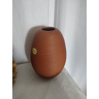 Ilkra Keramik Eiervase, 222 Braune Vase, West German Pottery, Wgp von retroflowerpower