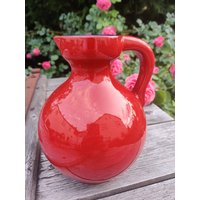 Rote Marai 4301 Keramikvase, Wgp, Westdeutsche Keramik von retroflowerpower