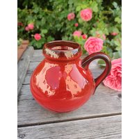Unbekannte Rote 70Er Vase, Wgp, Keramikvase von retroflowerpower