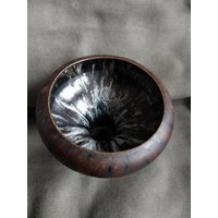 Unterstab Keramik Vase, 60Er Jahre, 70Er Jahre Braun Glasierte Ostdeutsche Keramik, Westdeutsche Wgp von retroflowerpower