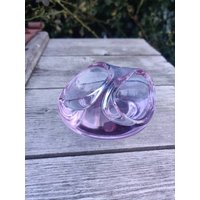 Violette Glasschüssel, Glasschale, Miroslav Klinger, Ca 1950Er Jahre, Modernist Boho Glas Alexandrit Glas, Neodym von retroflowerpower