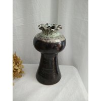 studio Keramik Vase, Ddr Fernsehturm Inspiriert, Mid Century Keramik, Fat Lava Ära von retroflowerpower