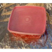 Vintage Rot Tupperware Aufbewahrungsbehälter Mit Deckel - Perfekt Für Ein Belegtes Brötchen Nummer 311-23 von retrorecyclegirl