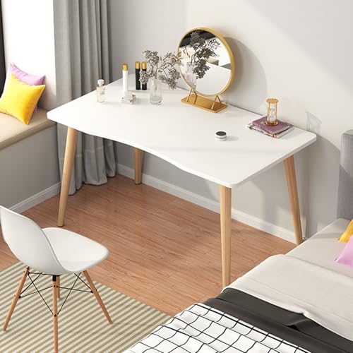 reukmuuc Ergonomischer Büro-Computertisch, Holztisch im nordischen Stil, 100 × 60 cm, geräumiger Schreibtisch mit abgerundeten Ecken, Holzbeine mit 150 kg Kapazität, 5 Minuten werkzeuglose Montage für reukmuuc Ergonomischer Büro-Computertisch, Holztisch im nordischen Stil, 100 × 60 cm, geräumiger Schreibtisch mit abgerundeten Ecken, Holzbeine mit 150 kg Kapazität, 5 Minuten werkzeuglose Montage für von reukmuuc