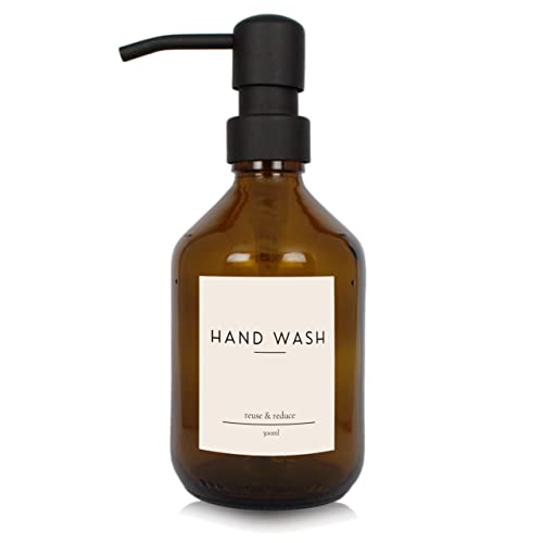 Seifen-Spender braunes Glas 300ml für Handseife mit schwarzer Edelstahlpumpe reuse & reduce Retro Seifen-Spender braunes Glas 300ml für Handseife mit schwarzer Edelstahlpumpe reuse & reduce Retro von reuse & reduce
