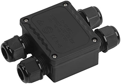 revolt Abzweigdose wasserdicht: Outdoor-Kabel-Verbindungsbox, 4-fach, für Kabel mit Ø 9-14 mm, IP68 (Kabelverbinder wasserdicht, Verteilerdose wasserdicht, Verlängerungskabel) von revolt