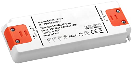 revolt Trafo: LED-Transformator, 230V auf 12V, Gesamtlast bis 50 W, 160 x 57 x 18 mm (LED Trafos, 12 V, Lichtschlauch) von revolt