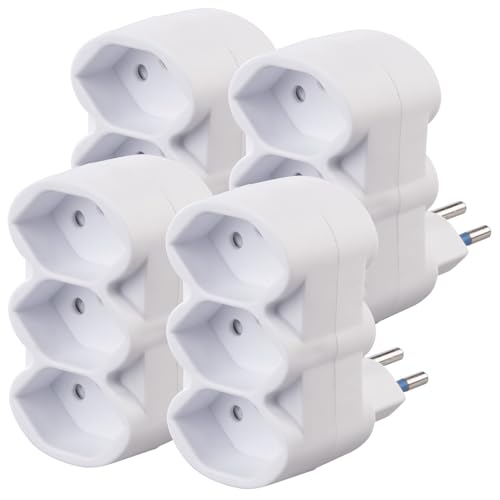 revolt Multi Steckdosen-Adapter: Dreifach-Steckdosen für Typ J (Schweiz), 230 Volt, bis 2.300 W (Dreifachstecker Steckdosen) von revolt