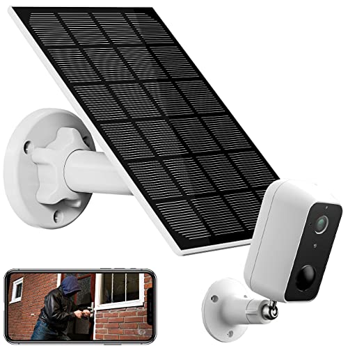 revolt Outdoorkamera Mit Solar: Outdoor-Kamera mit Solarpanel, WLAN, App, Akku, Full HD, IP65 (Outdoor Ip Überwachungskamera, Überwachungskamera solar WLAN, Akkubetriebene Überwachungskameras) von revolt