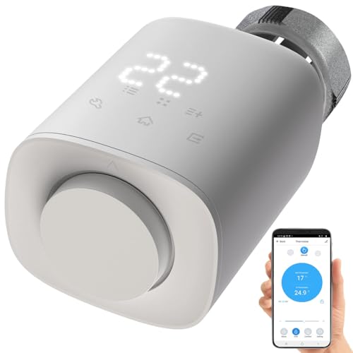 revolt Heizkörperthermostat: Programmierbares Heizkörper-Thermostat mit Bluetooth, App, LED-Display (Heizthermostat, Thermostatventil, Heizung) von revolt