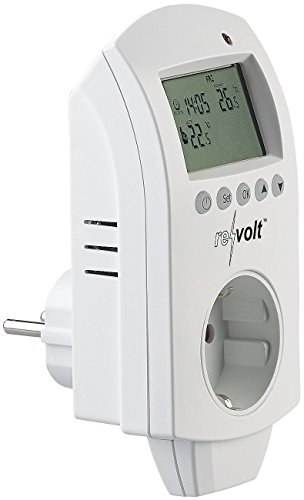 revolt Steckerthermostat: Digitales Steckdosen-Thermostat für Heiz- & Klimageräte, 3.680 Watt (Frostwächter Steckdose, Thermostatsteckdose, Temperaturregler Zeitschaltuhr) von revolt