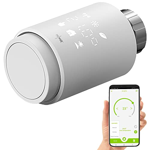 revolt Thermostate Digital: Programmierbares WLAN-Heizkörperthermostat mit App und Sprachsteuerung (WLAN Heizkörperth Ermostate, Heizkörper-Thermostat, Heizungsventil) von revolt