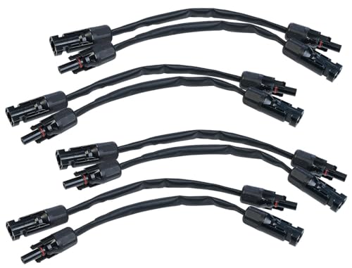 revolt Zubehör PV-Modul: 8er-Set flache Solarkabel-Fensterdurchführungen, MC4-kompatibel, 35 cm (Solar Zubehör, MC4 Kabel) von revolt