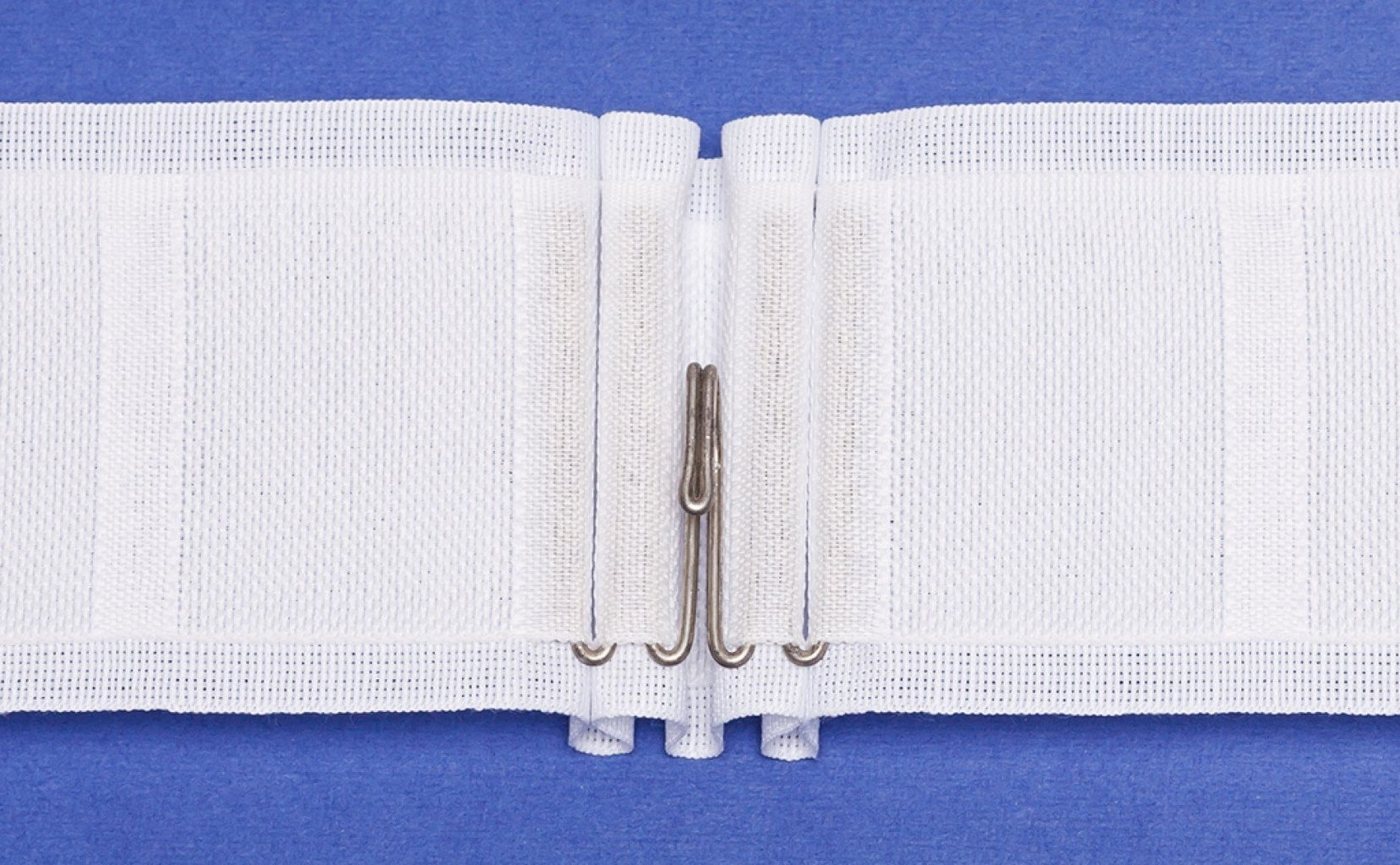 Gardine Taschenband, Gardinenband, Dekoschals - Variabel / Breite: 70mm / Farbe: weiß - L131, rewagi, Verkaufseinheit: 5 Meter von rewagi