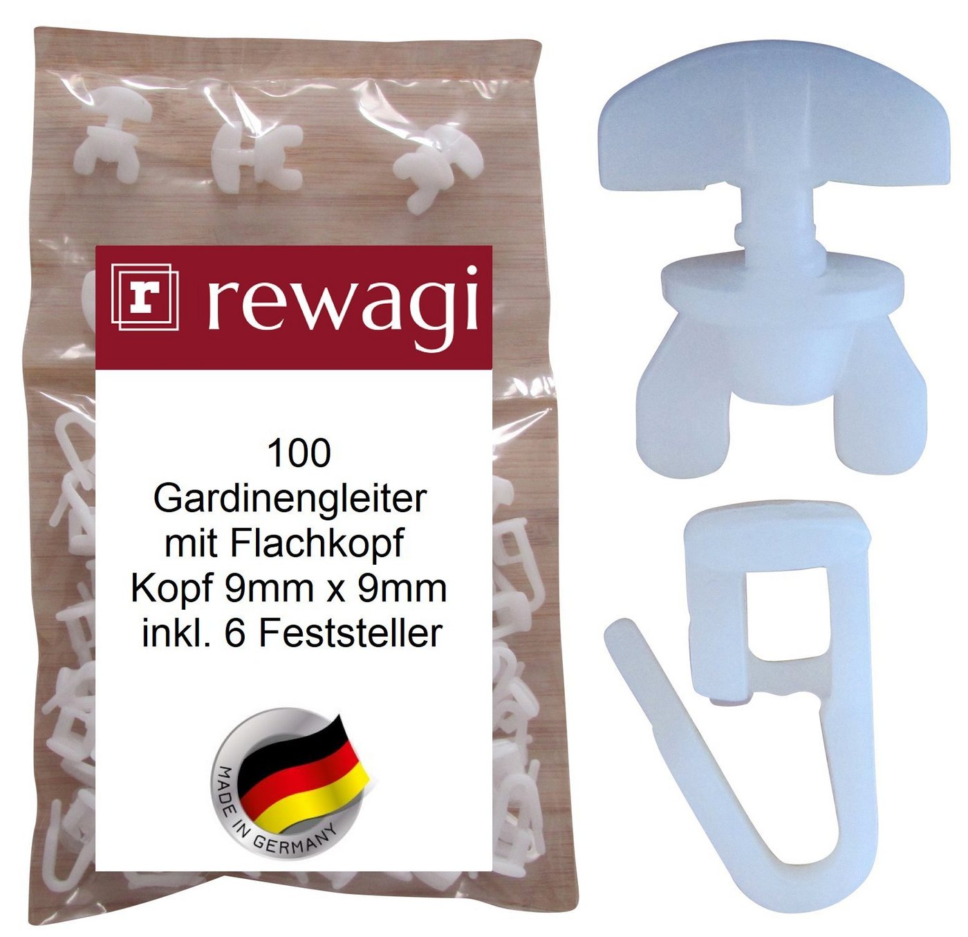 rewagi Gardinengleiter Gleiter & Feststeller mit Flachkopf für Gardinenschiene, Gardinenschiene, Gardinenleiste, Gardinengleiter mit Flachkopf & Feststeller – 9 x 11, 10x10, 9 x11 mm rewagi Gardinengleiter Gleiter & Feststeller mit Flachkopf für Gardinenschiene, Gardinenschiene, Gardinenleiste, Gardinengleiter mit Flachkopf & Feststeller – 9 x 11, 10x10, 9 x11 mm von rewagi