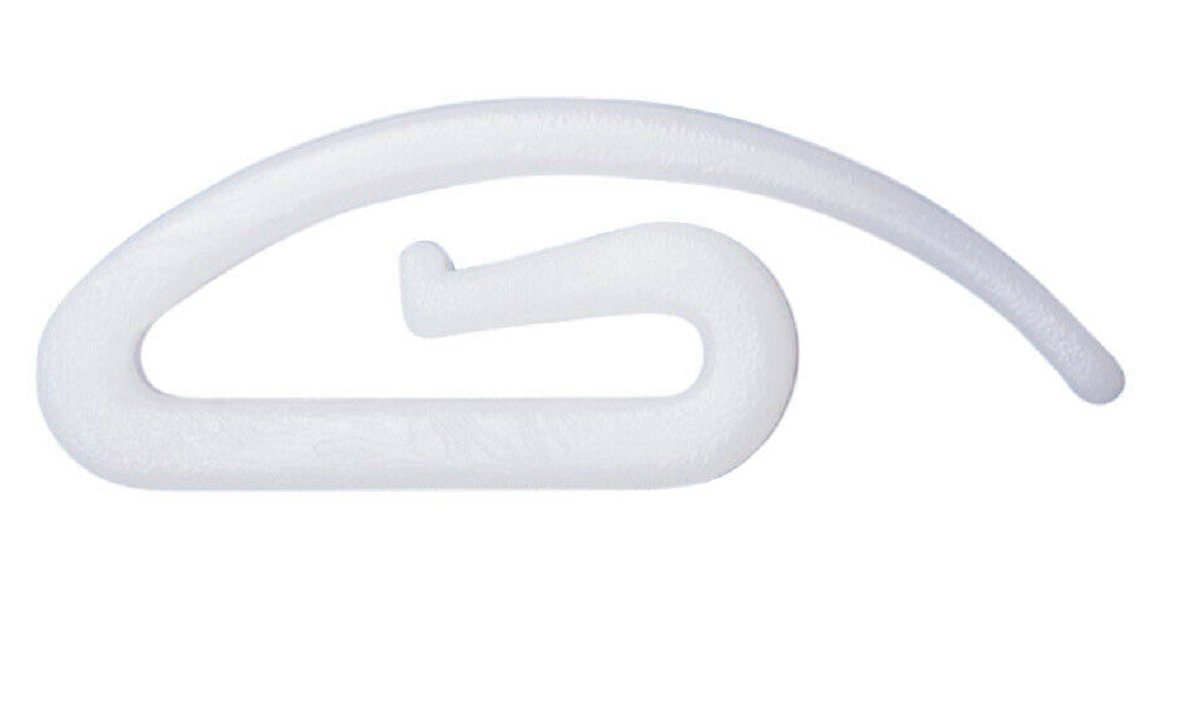 rewagi Gardinenhaken Gardinenhaken - einfach, Faltenlegehaken, Stechhaken, Überklipshaken, (Länge: 28 mm - 32 mm / Farbe: weiß), Verkaufseinheit: 25, 50, 100, 200 Stück von rewagi