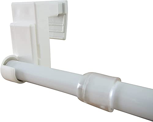 Klemmgarnituren, Café & Vitragenzubehör Ø 12mm mit Seitenlager– Montage direkt am Fensterrahmen ohne Kleben und Bohren. (Länge 85-135 cm) von rewagi