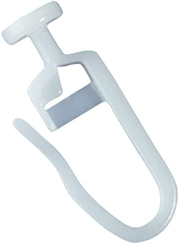 Rundkopfgleiter, Gardinenhaken - Weiss - Ø Kopf 7 mm & 9 mm - 10 Stück (Ø Kopf 7 mm) von rewagi