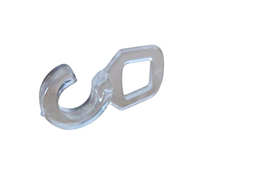 Überklips-Ösenhaken - Gardinenhaken Ø Klips- Öse: 5mm, 6mm, 10mm, 6mm gedreht (Ø Klips- Öse: 6mm - 50 Stück) von rewagi